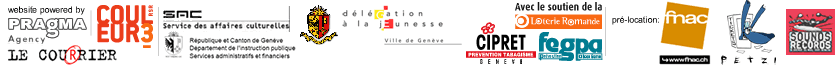 sponsors: Pragma Agency, Le Courrier, Couleur 3, Cipret, Fegpa, Loterie Romande